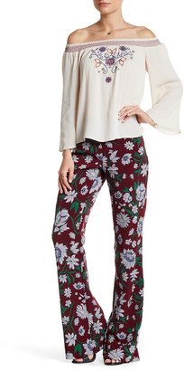 Flying Tomato Floral Flared Leg Pants