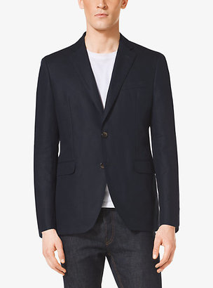Michael Kors Cotton And Linen Two-Button Blazer