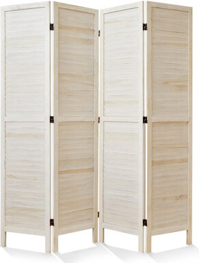 Ebern Designs Room Dividers and Folding Privacy Screens Wood Louvered Separators Divider Wall for Home Office Bedroom
