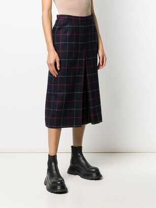 Burberry Pre-Owned 1980s checked A-line skirt