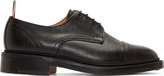 Thumbnail for your product : Thom Browne Black Pebbled Classic Derby Shoes