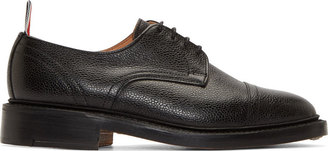 Thom Browne Black Pebbled Classic Derby Shoes