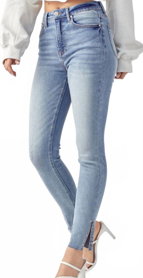 RISEN High Rise Relaxed Fit Skinny Jeans In 219 Fade Out