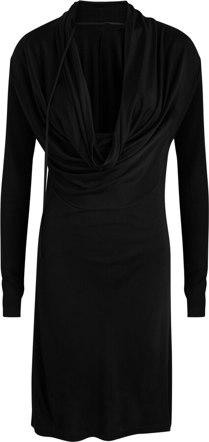 Helmut Lang Draped Satin-jersey Dress
