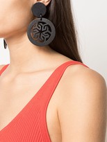 Thumbnail for your product : Josie Natori Round Clip-On Earrings