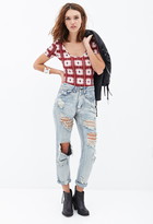 Thumbnail for your product : Forever 21 Plaid & Tribal Print Bodysuit