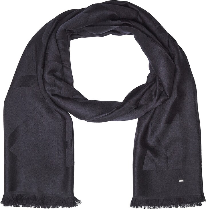 【国内発送】サンローラン スカーフ Silk-chiffon scarf Saint Laurent Silk-chiffon Scarf - Black - ShopStyle Scarves