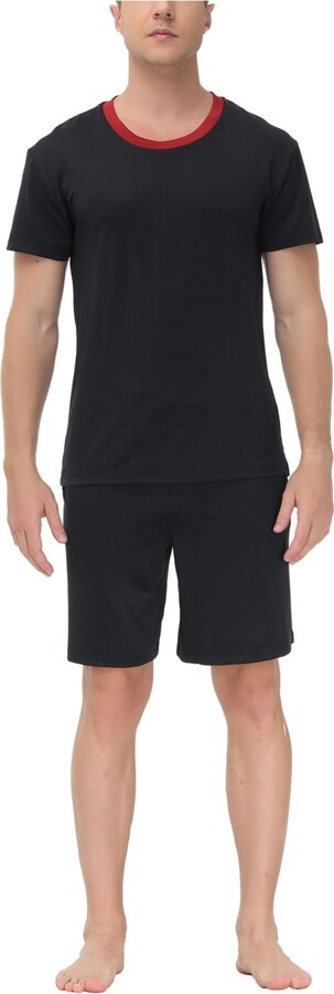 INK+IVY Men's Moisture-Wicking Crewneck T-Shirt & Shorts Pajama Set
