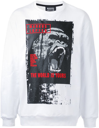 Markus Lupfer gorilla print sweatshirt