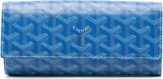 Goyard Pre-owned monogram-print Long Wallet - Blue