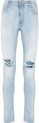 Represent Distressed-Effect Skinny Jeans