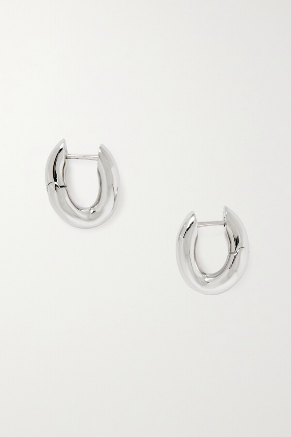 Balenciaga B hoop earrings - ShopStyle