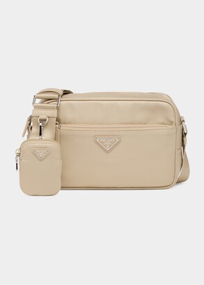 Prada Zip Nylon & Calf Leather Shoulder Bag - ShopStyle