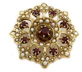 Thumbnail for your product : 14K Yellow Gold Edwardian Garnet and Seed Pearl Brooch