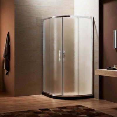 DREAMWERKS 36 In. W x 36 In. D x 79 In. H Framed Round Shower Enclosure