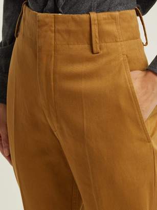 Etoile Isabel Marant Dysart High Rise Cotton Chino Trousers - Womens - Camel
