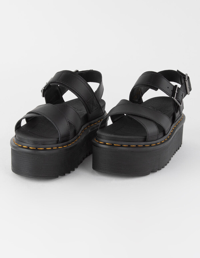 Dr. Martens Voss II Quad Athena Womens Leather Strap Platform Sandals ...