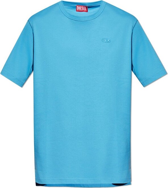Diesel Oval-D Logo Embroidered Crewneck T-Shirt