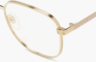 Gucci Eyewear Square Metal Glasses