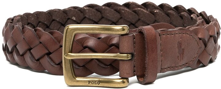 Polo Ralph Lauren Vegan Leather Braided Belt - ShopStyle