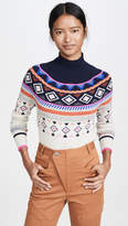 Thumbnail for your product : Autumn Cashmere Fair Isle Mock Neck Cashmere Sweater
