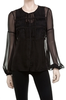 Thumbnail for your product : Max Studio Silk Chiffon Detailed Blouse