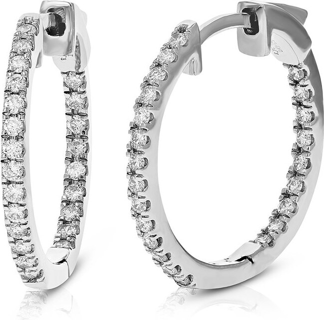 Amairah Silver 0.50 ct. tw. Lab-Grown Diamond Hoops