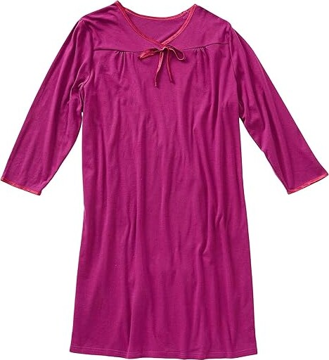 HANRO Vivia embroidered cotton-batiste and cotton-jersey nightdress