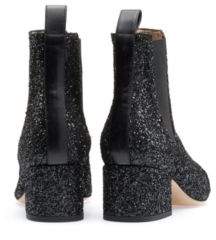 HUGO Chelsea boots with glitter uppers and leather trims