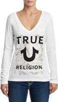 Thumbnail for your product : True Religion WOMENS DEEP V METALLIC LOGO SHIRT