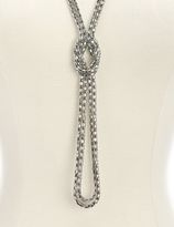 Thumbnail for your product : Charlotte Russe Double Chain Infinity Knot Necklace