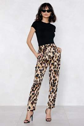 Nasty Gal Womens So Fierce Leopard Trousers - Brown - 8, Brown