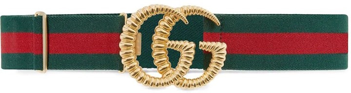 gucci belt green and red gold buckle