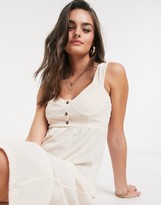 Thumbnail for your product : ASOS DESIGN midi sundress with button front in light pink