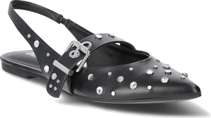 No Boundaries Women's Studded Slingback Flats