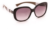 Thumbnail for your product : M Missoni Striped Temple Sunglasses