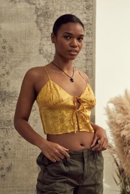 urban outfitters yellow crop top