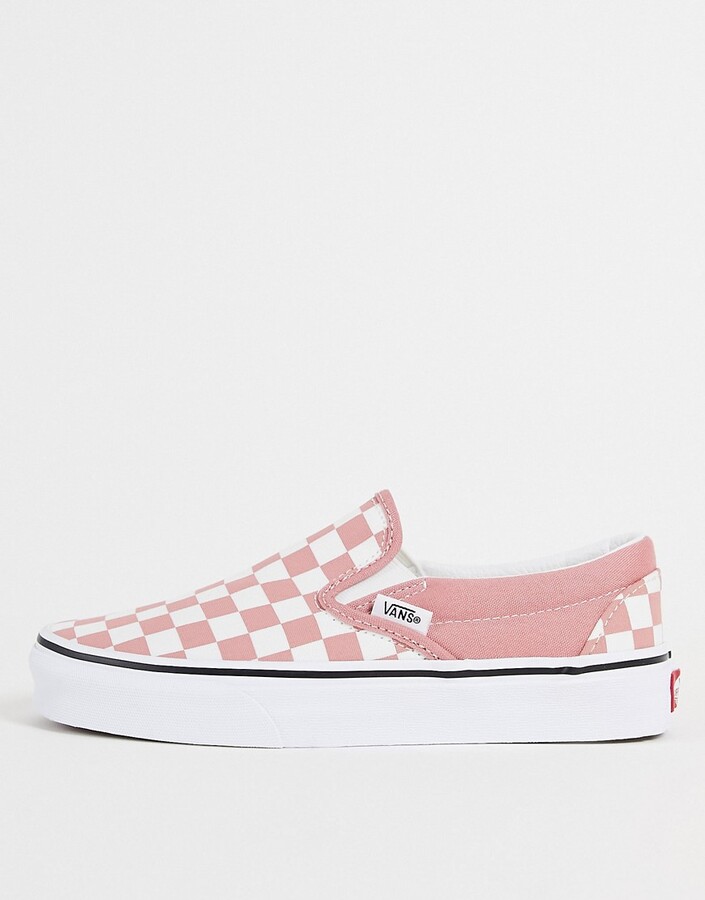 vans pink checkerboard shoes