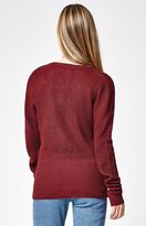 Thumbnail for your product : Say What Ribbed Lace-Up Sweater