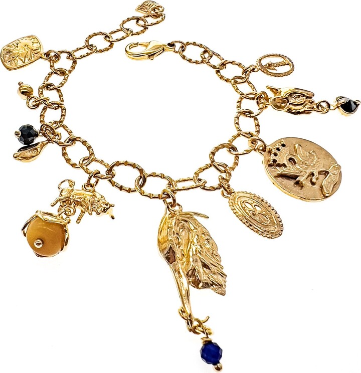 GEM Kingdom Gold Plated Charm Bracelet