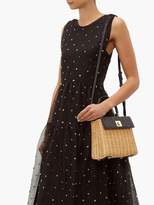 Thumbnail for your product : Sparrows Weave - The Classic Wicker And Leather Top-handle Bag - Womens - Navy
