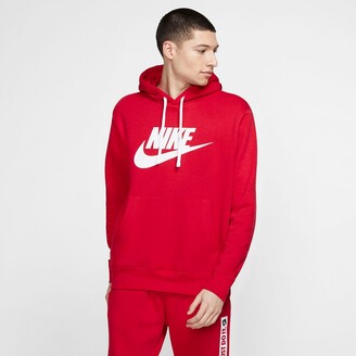 mens red nike zip up hoodie