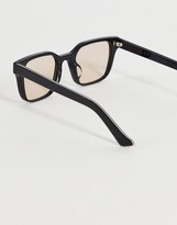 Thumbnail for your product : Spitfire Lovejoy unisex square sunglasses in black with tan lens