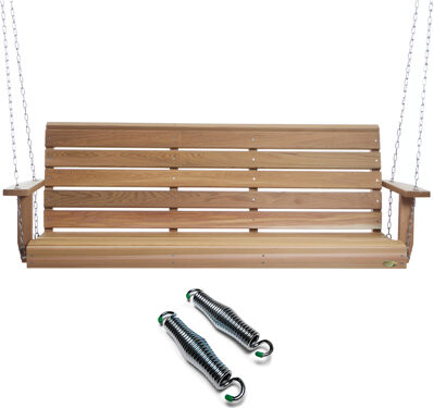 All Things Cedar Fiezemer 6-ft Porch Swing with Comfort Swing Springs