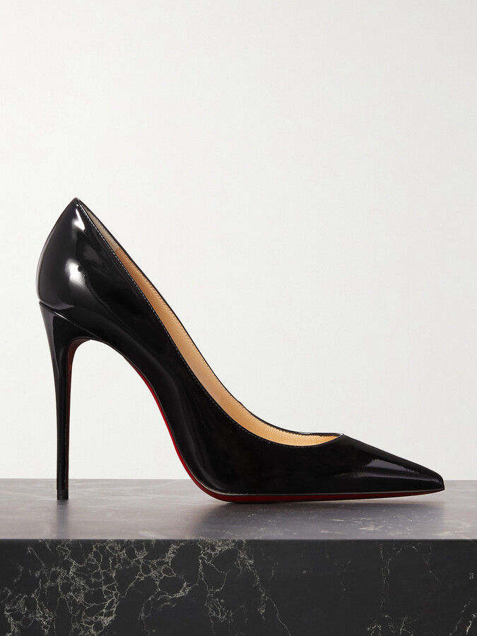 Christian Louboutin - Kate 100 Patent-leather Pumps - Black