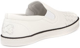 Thumbnail for your product : Bottega Veneta Intrecciato-Toe Slip-On Sneaker, Bianco