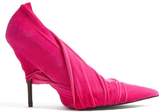 Thumbnail for your product : Balenciaga Draped Velvet Point-toe Pumps - Womens - Pink