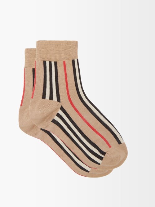 Beige Multi Icon Stripe Cotton-blend Socks MATCHESFASHION Men Clothing Underwear Socks Mens 