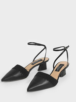 Thumbnail for your product : Charles & Keith Leather Crochet Pumps