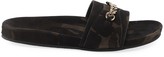 Thumbnail for your product : Tom Ford Camouflage Nubuck Leather Slide Sandals